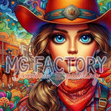 Toile Diamond Painting - Coeur de Cowgirl 75x75cm - MG Factory