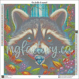 Toile Diamond Painting - Explorateur du sous-bois 65x65cm - MG Factory