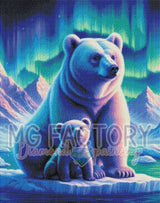 Toile Diamond Painting - Géants des glaces 60x75cm - MG Factory