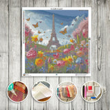 Toile Diamond Painting - Jardin Parisien 75x75cm - MG Factory