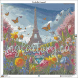 Toile Diamond Painting - Jardin Parisien 75x75cm - MG Factory