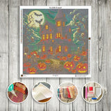 Toile Diamond Painting - La nuit des citrouilles 75x75cm - MG Factory