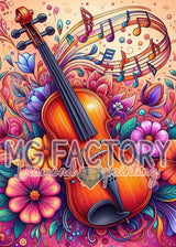 Toile Diamond Painting - Le chant du violon 60x85cm - MG Factory