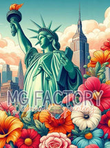 Toile Diamond Painting - Liberté en fleurs 60x80cm - MG Factory