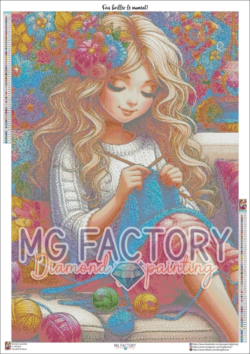 Toile Diamond Painting - Moment paisible 70x100cm - MG Factory