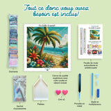 Toile Diamond Painting - Paradis azur 60x60cm - Créations 57