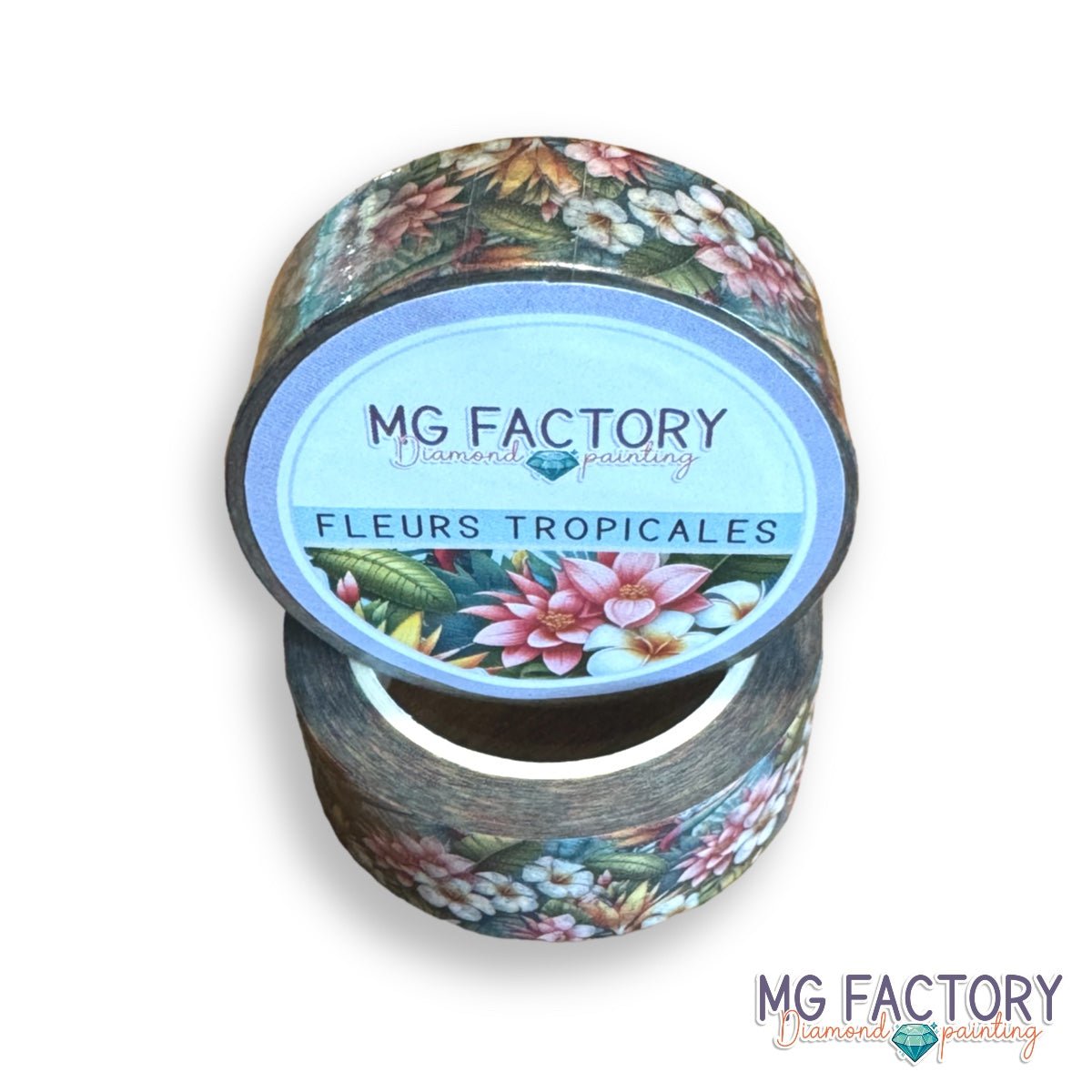 Washi tape pour diamond painting - Fleurs tropicales - MG Factory