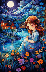 PRÉCOMMANDE Toile Diamond Painting MG-009 - La jeune fille et le ruisseau 50x80cm - MG Factory