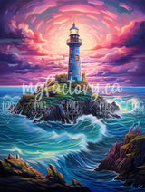 PRÉCOMMANDE Toile Diamond Painting MG-049 - Le phare solitaire 50x70cm - MG Factory