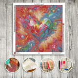 Toile Diamond Painting - Coeur de diamant 70x70cm - MG Factory