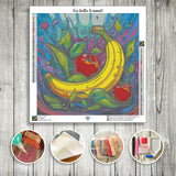 Toile Diamond Painting - Fruits en folie 50x50cm - MG Factory