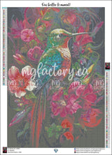 Toile Diamond Painting - La danse du colibri 50x70cm - MG Factory