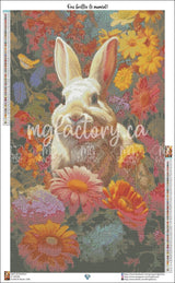 Toile Diamond Painting - Lapin enchanteur 55x90cm - MG Factory