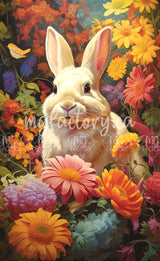 Toile Diamond Painting - Lapin enchanteur 55x90cm - MG Factory