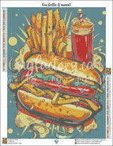 Toile Diamond Painting - Le pop hot-dog 50x65cm - MG Factory