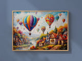 Toile Diamond Painting - Parade de mongolfières 80x60cm - MG Factory