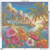 Toile Diamond Painting - Paradis tropical 90x90cm - MG Factory